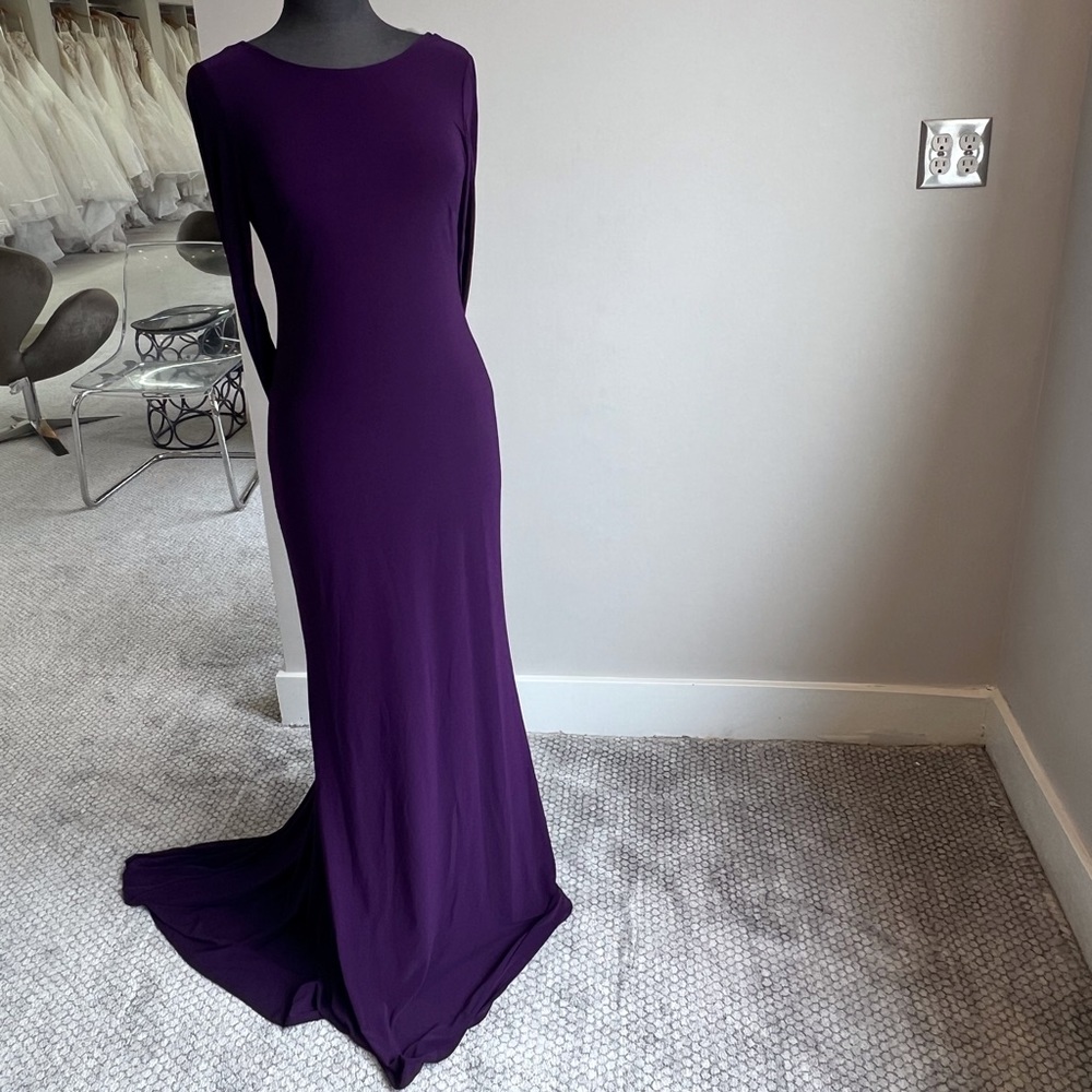 Eggplant Floor Length Dress